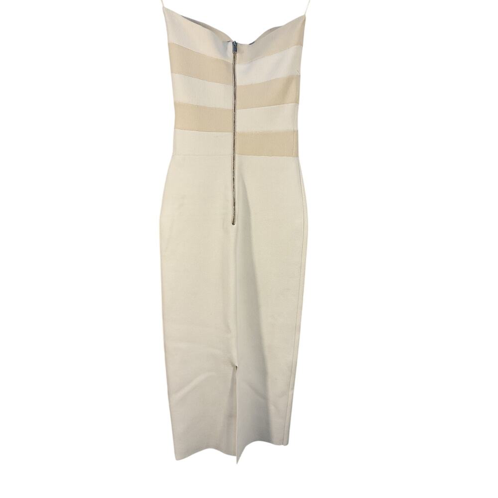 Dion Lee Strapless Cream Interlocking Weave Midi Dress Size S - Picture 3 of 6